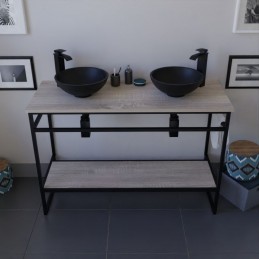 Ensemble DESIGN meuble salle de bain 120 CM avec vasques à poser